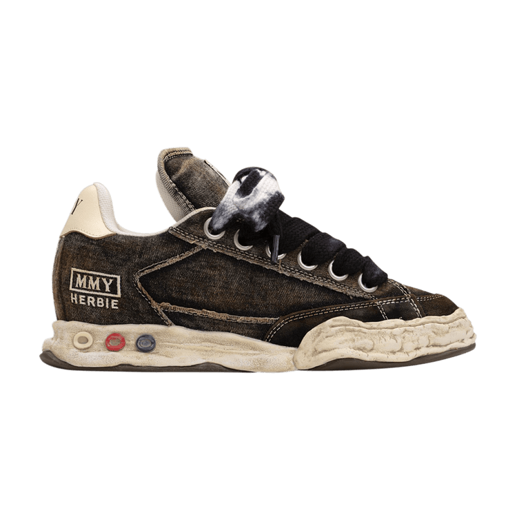 Maison Mihara Yasuhiro Herbie Puffer OG Sole Washed Denim Low 'Black' A13FW720 BLK