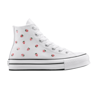 Converse Chuck Taylor All Star EVA Lift Platform High GS 'Embroidered Strawberries'