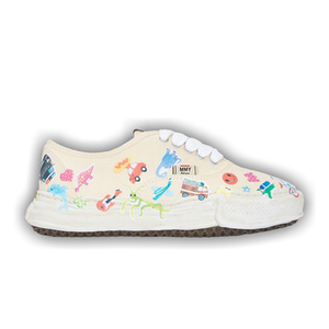 Maison Mihara Yasuhiro Baker OG Sole Sticker Printed Canvas Low 'White'
