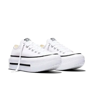 Converse Chuck Taylor All Star Lift Double Stack Low 'White Black'