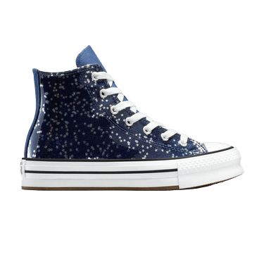 Converse Chuck Taylor All Star EVA Lift Platform High GS 'Navy Star Glitter'
