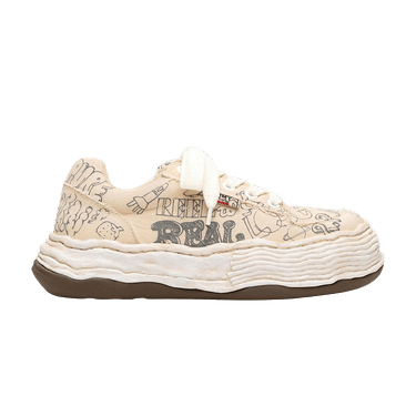 Maison Mihara Yasuhiro Oliver OG Sole Graffiti Printed Canvas Low 'White'