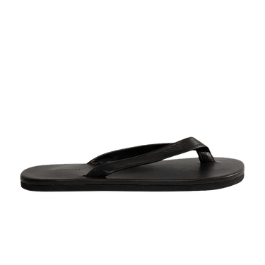 Auralee Soft Leather Flip-Flop 'Black'