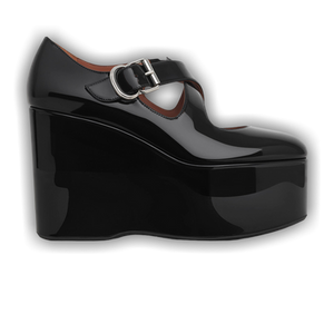Alaïa Wmns Criss Cross Wedge 'Patent Black'