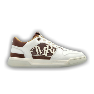 Amiri Pebbled Classic Low 'White Brown'