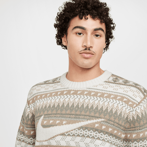 Nike Fair Isle Swoosh Sweater 'Light Orewood Brown/Sail/Khaki'
