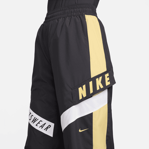 Nike Sportswear High-Waisted Pants 'Black/Light Crimson/White'