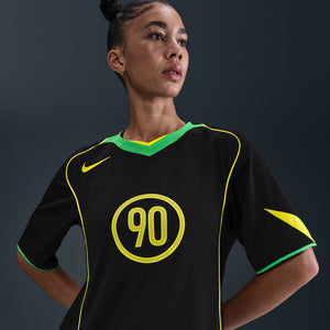 Nike T90 Dri-Fit Soccer Jersey 'Black/Green Spark/Opti Yellow'