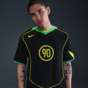 Nike T90 Dri-Fit Soccer Jersey 'Black/Green Spark/Opti Yellow'