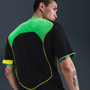 Nike T90 Dri-Fit Soccer Jersey 'Black/Green Spark/Opti Yellow'