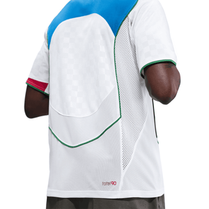 Nike T90 Dri-Fit Soccer Jersey 'White/Italy Blue/Sport Red/Metallic Gold'