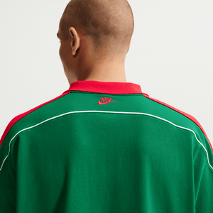 Nike Club Oversized Short-Sleeve Polo 'Pine Green/University Red/Sail'