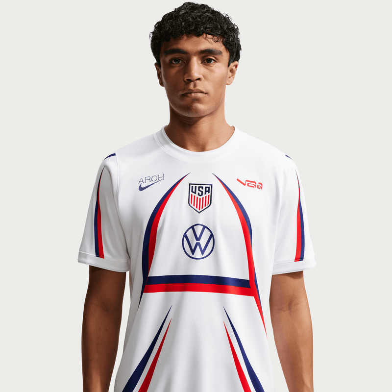 Nike USA x V.A.A. Academy Pro Short-Sleeve Top 'White/Deep Royal Blue'