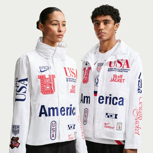 Nike USA x V.A.A. Woven Staff Jacket 'White/Deep Royal Blue'