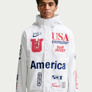 Nike USA x V.A.A. Woven Staff Jacket 'White/Deep Royal Blue'