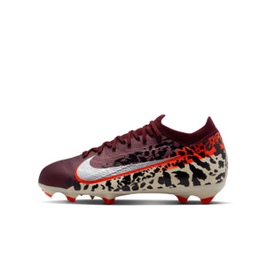 Nike United Jr. Mercurial Vapor 16 Pro FG Low GS 'Burgundy Crush University Red Fossil Metallic Silver'