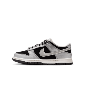 Nike Dunk Low LV8 GS 'Metallic Silver Black Sail'
