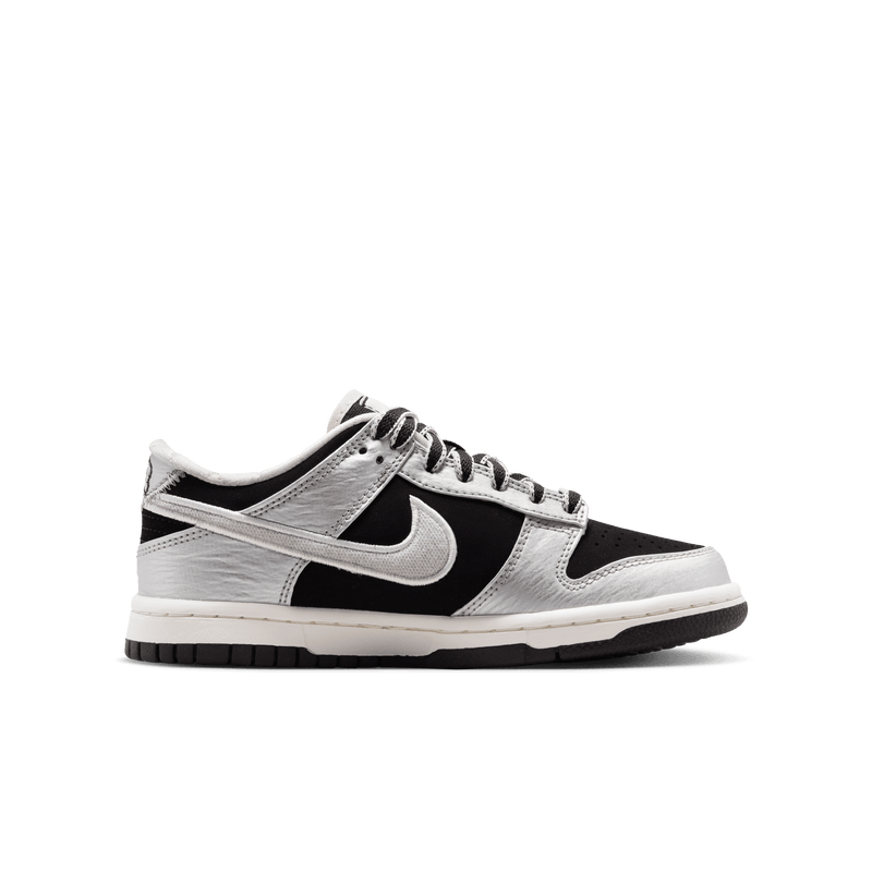 Nike Dunk Low LV8 GS 'Metallic Silver Black Sail'