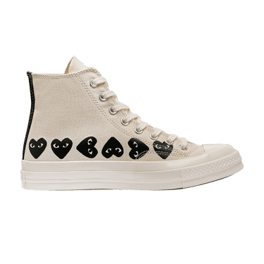Comme des Garçons PLAY x Converse Chuck 70 High 'Multi Heart - Beige'