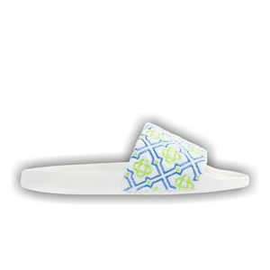Casablanca Monogram Pool Slide 'White Green'
