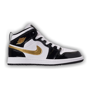 Air Jordan 1 Mid Patent SE PS 'Black Gold'