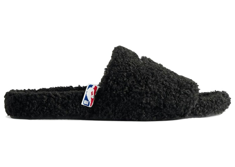 Balenciaga Furry Open Mule NBA Black White 654747 W14C5 1091