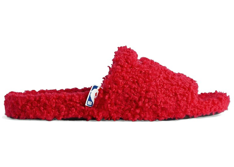 Balenciaga Furry Open Mule NBA Red White 654747 W14C5 6096