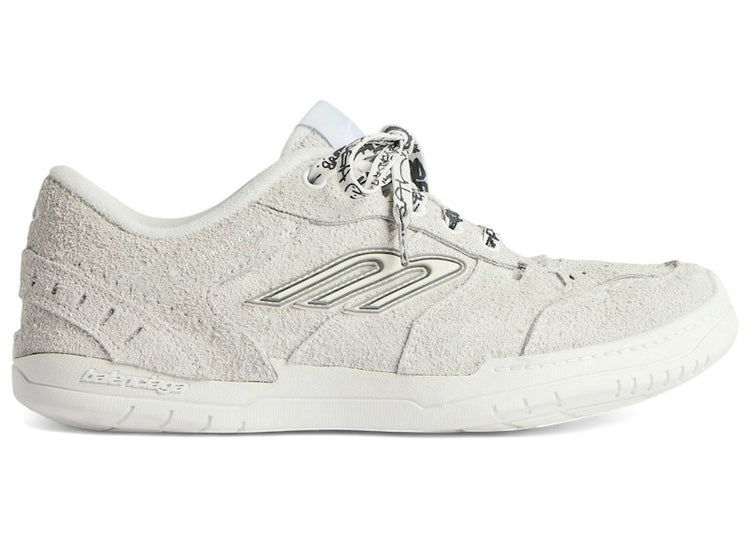 Balenciaga Hamptons Suede Sneaker Off White Black 841765 WHPSU 9910