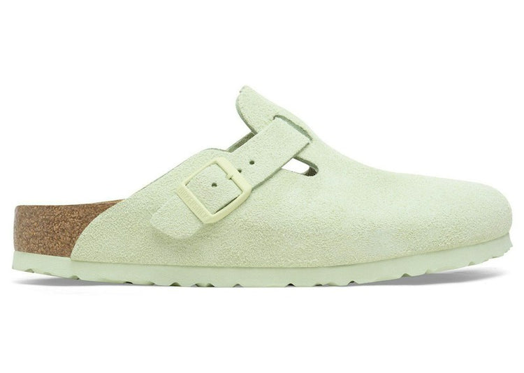 Birkenstock Boston Soft Footbed Suede Faded Lime 1027648/1027678