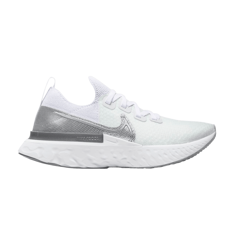 Nike Wmns React Infinity Run Flyknit 'White Metallic Silver' CD4372 101