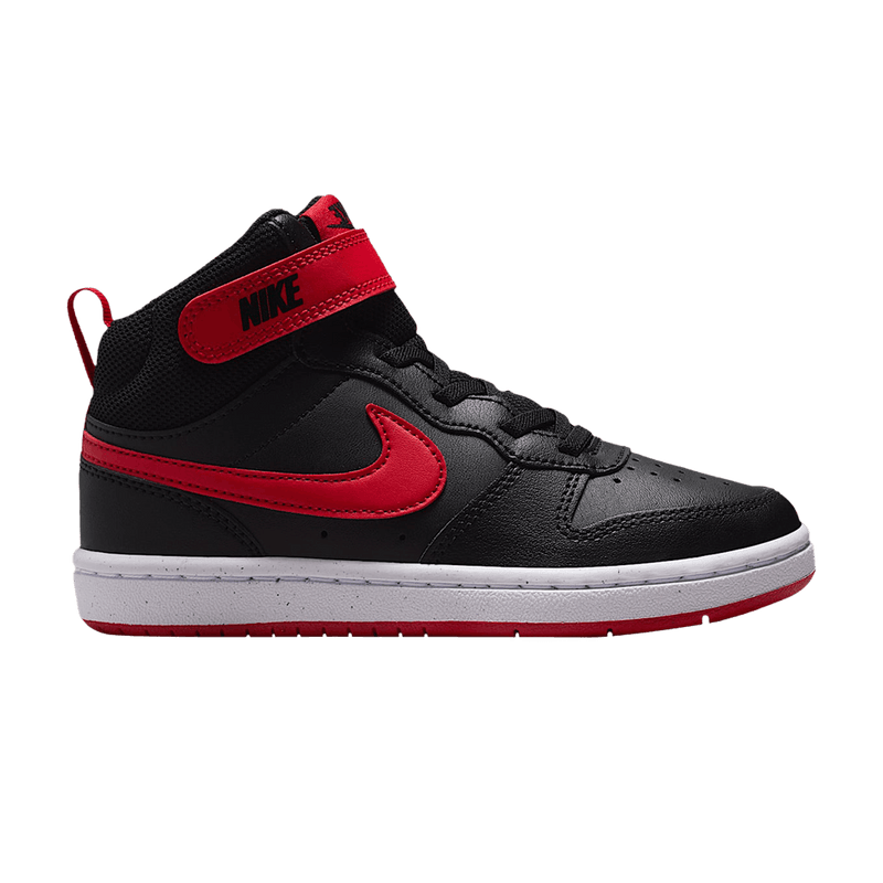 Nike Court Borough Mid 2 PS 'Black White University Red' CD7783 018