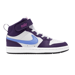 Nike Court Borough Mid 2 PS 'White/Eggplant/Active Fuchsia/Royal Pulse'