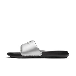 Nike Wmns Victori One Slide 'Black Metallic Silver'
