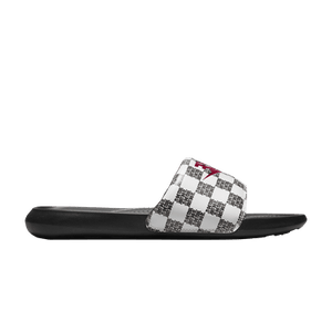 Nike Victori One Slide Print 'Just Do It Checkered - White Black'