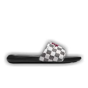 Nike Victori One Slide Print 'Just Do It Checkered - White Black'