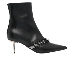 Coperni Wmns Zip Ankle Black Leather Boot 'Black'