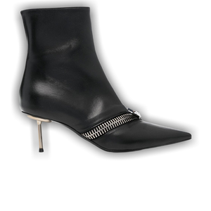Coperni Wmns Zip Ankle Black Leather Boot 'Black'