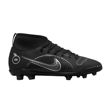 Nike Mercurial Superfly 8 Club MG GS 'Black Metallic Silver'