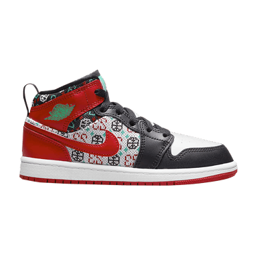 Air Jordan 1 Mid SE PS 'Ugly Christmas Sweater'