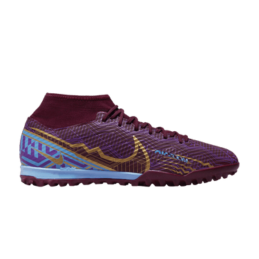 Kylian Mbappé x Nike Zoom Mercurial Superfly 9 Academy TF 'Dark Beetroot'