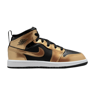 Air Jordan 1 Mid SE PS 'Metallic Gold Black'