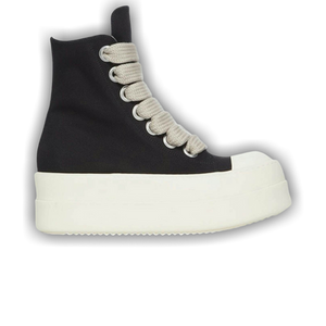 Rick Owens DRKSHDW Denim Mega Bumper Jumbolace Sneaker 'Black Milk'