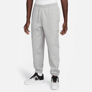 Nike Solo Swoosh Fleece Pants 'Dark Grey Heather/White'