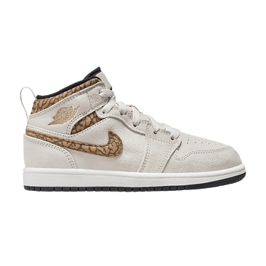 Air Jordan 1 Mid SE PS 'Brown Elephant'