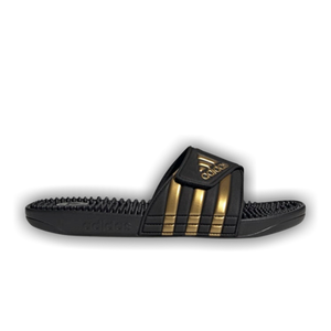 adidas Adissage Slides 'Black Gold Metallic'