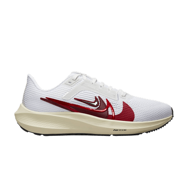 Nike Wmns Air Zoom Pegasus 40 Premium 'Quadruple Swoosh - White Team Red'