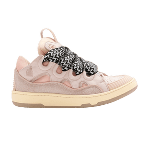 Lanvin Curb Leather and Glitter Sneakers 'Pale Pink'