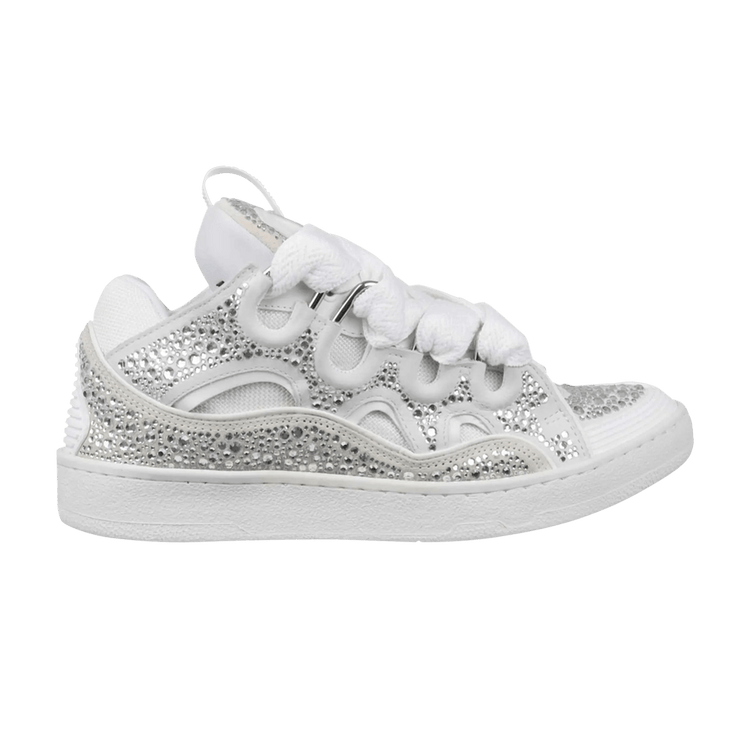 Lanvin Curb Sneakers 'Rhinestones - White' FM SKRK11 STRA P22 00M2