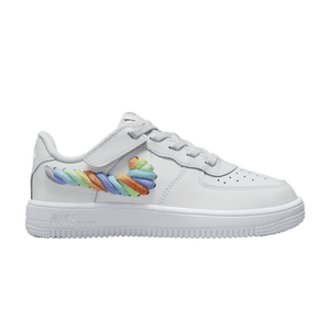 Nike Force 1 Low LV8 EasyOn PS 'Rainbow Lace Swoosh'