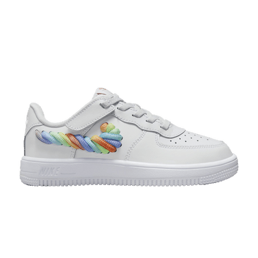 Nike Force 1 Low LV8 EasyOn PS 'Rainbow Lace Swoosh'